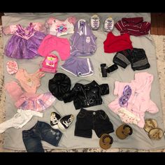 Amazing Condition Build-A-Bear Outfits, Shoes, And Accessories ! Build A Bear Accessories, Build A Bear Outfits, Bear Outfits, Build A Bear, Shoes And Accessories, Kids Shop, Toys, Building, Black