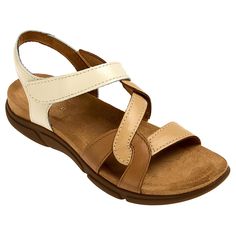 easy spirit Minny Casual Leather Sandal  Your new go-to shoe for beach days and daily errands alike. This lightweight strappy sandal features superior arch support, a cushioned footbed and a hook & loop closure for easy-on, easy off, along with a flexible outsole for a comfortable fit. Casual Leather Sandals, Sandals Patterns, Urban Shoes, Flexible Shoes, Chic Flats, Fashion Shoes Sandals, Easy Spirit, Dressy Fashion, Blue Sandals