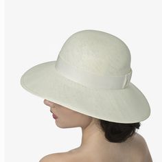 The Audrey, Ivory - Bijou Van Ness Elegant Boater Hat With Curved Brim In Toquilla Straw, Elegant Sun Hat With Curved Brim In Toquilla Straw, Elegant Toquilla Straw Sun Hat With Curved Brim, Classic White Formal Sun Hat, Classic White Sun Hat For Formal Occasions, Elegant Toquilla Straw Hat With Curved Brim, Elegant White Fedora For Formal Occasions, Chic Formal Panama Hat With Curved Brim, Elegant White Panama Hat In Toquilla Straw