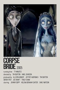 corpse bride and groom are featured in this movie poster