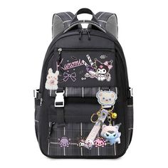 My Melody Kuromi Student Backpack Cinnamoroll Pom Pom Purin Pochacco Schoolbag | eBay Harajuku School Bags With Pockets, Cute Large Capacity Bags For Back To School, Kawaii School Bag With Pockets, Kawaii School Bag With Zipper Closure, Kawaii School Bags With Zipper Closure, Kawaii Portable Bags For Students, Kawaii Large Capacity Standard Backpack, Kawaii Style Large Capacity Standard Backpack, Portable Kawaii Bags For Students