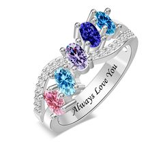 PRICES MAY VARY. 【Personalized Ring 】This personalized sterling silver family ring can be made with 1-6 birthstone which is determined by the month you were born.It can be engrave names, special dates or phrases. 【Great Gift for Women】Customized birthstone rings, it also can engrave names, meaningful content or the anniversary day,etc.This birthstone ring suitable for Birthday,Mother's Day,Valentine's Day,Christmas,Anniversary. Great gifts to your couples,daughter,best friend, sister, grandmothe Family Ring, Mothers Ring, Birthstone Rings, Family Rings, Birthday Gift For Mom, Mother Rings, Personalized Ring, Great Gifts For Women, Personalized Rings