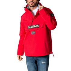 Napapijri Men Jacket Fall Winter Jacket, Men Type, Red Pattern, Jacket Pattern, Blazers For Men, City Style, Print Jacket, Red Jacket, Top Trends