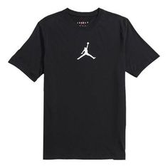 Air Jordan Flying Man Breathable Athleisure Casual Sports Short Sleeve Black BQ6741-010 (Men's) Casual Breathable Activewear For Streetwear, Breathable Casual Activewear For Streetwear, Casual Dri-fit Activewear For Workout, Casual Dri-fit Short Sleeve Activewear, Black Athletic Fit Activewear With Graphic Print, Breathable Casual T-shirt For Sports Events, Black Casual T-shirt For Sports Events, Casual Graphic Print Activewear For Sports Season, Casual Black T-shirt For Sports Events