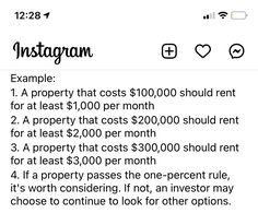 an instagram example with the text instagram example for $ 2, 000 per month