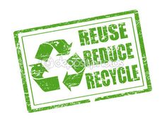 a rubber stamp with the words refuse reduce recycle