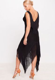 Tango Dress With Fringe. Backless Dance Dresses. Black Dress | Etsy Sweden Fitted Flapper Dress For Club In Summer, Fitted Fringe Flapper Dress, Summer Fitted Flapper Dress With Tassels, Fitted Flapper Dress With Tassels For Cocktail, Fitted Fringe Flapper Dress For Summer, Fitted Flapper Dress With Tassels For Evening, Fitted Flapper Dress With Tassels For Night Out, Fitted Fringe Flapper Dress For Cocktail, Fitted Tassel Flapper Dress For Evening