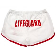 Lifeguard Shorts, Lifeguard Costume, Lifeguard Shirt, Lifeguard Swimsuit, Shorts White, Bid Day, Short Outfits, Lady In Red, White Shorts