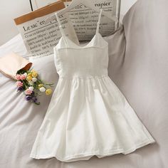 Item Code : YM699 Color : As Photo Size(cm): Free Size Bust 72-86 Length 63 The size is measured by hand, and the error of 1-3 cm is within the normal range! White Cotton V-neck Mini Dress, Casual White Sundress With Spaghetti Straps, White Cotton Mini Dress For Summer, White Cotton Sundress For Spring, White Fitted Cotton Mini Dress, Fitted White Cotton Mini Dress, White Non-stretch Mini Dress, White Cotton Sundress With Spaghetti Straps, White Cotton Summer Mini Dress