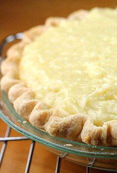 a pie sitting on top of a cooling rack