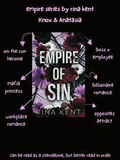 the cover to empire and anasiaa, with an image of flowers on it