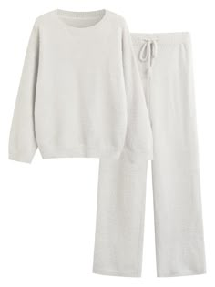 PRICES MAY VARY. Material: Made from soft, stretchy fleece knit fabric, this pajama set feels like a cozy hug, soft like sleeping on clouds. The fluffy material ensures maximum comfort and warmth Features: This lounge wear for women comes with crew neck, long sleeves, drawstring waistband. Two-piece set design make this fluffy pj set for women more versatile to match with different tops or buttoms seperatly as you need. Classic Design：The pullover knit tops and fluffy pj pants are warm and comfy Fluffy Pajama Pants, Fluffy Pajamas, Lounge Sets For Women, Matching Lounge Set, Pajamas Long Sleeve, Pajama Set Long, Baby Is Coming, Lounge Clothes, Outfits Long Sleeve