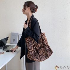 Bird in Bag - Bags female bags large capacity trendy fashion leopard print shoulder bag female personality zebra print tote bag Large Capacity Leopard Print Bag For Shopping, Large Capacity Leopard Print Shoulder Bag For Travel, Leopard Print Large Capacity Satchel Bag, Leopard Print Large Capacity Shoulder Bag For Travel, Casual Leopard Print Tote Bag, Trendy Rectangular Leopard Print Bags, Large Capacity Leopard Print Tote Shoulder Bag, Leopard Print Large Capacity Travel Bag, Large Capacity Leopard Print Bag For Daily Use