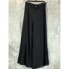 Vince Camuto Women's Black Wide-Leg Yoryu Relaxed-Fit Pull-On Pants Sz M Relaxed Fit Through Hips And Thighs; Wide Leg Pull-On Style With Encased Elastic At Back Waistband Polyester Machine Washable Imported This Is A New With Tags/Box Item. Please Refer To Images. Approx. Measurements: (Hung) * Waist: 14" * Inseam: 30" * Length: 42" * Leg: 11" * Hip: " Retail Price: $- Black Wide Leg Pants For Summer, Black Wide-leg Rayon Pants, Black Rayon Bottoms For Workwear, Black Rayon Pants With Elastic Waistband, Black Rayon Long Pants, Black Rayon Bottoms For Spring, Spring Black Rayon Bottoms, Fit N Flare Dress, Pull On Pants