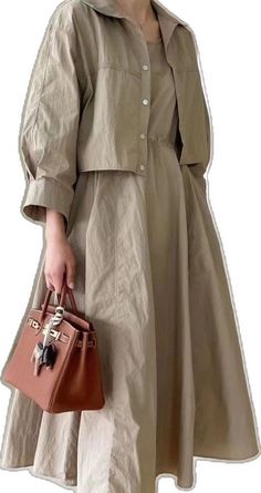 Casual Khaki Midi Dress For Summer, Casual Khaki Midi Dress For Daywear, Khaki Midi Dress For Spring Daywear, Spring Khaki Collared Dress, Casual Collared Beige Midi Dress, Khaki Long Sleeve Midi Dress For Spring, Long Sleeve Khaki Midi Dress For Spring, Casual Collared Khaki Dress, Casual Khaki Collared Dress