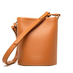 100% Pure Colour Genuine Leather Women Shoulder Crossbody Bags 2023 High Quality Cowhide Small Ladies Messenger Bucket Tote Sac Crossbody Bags 2023, Bucket Tote, Bucket Handbags, Bag Interior, Small Lady, Leather Bucket, Casual Tote, Pure Color, Leather Bags