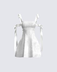 Indulge in the sweetness of this white satin mini 🤍 This dress whispers innocence with a playful wink - complete with a flared skirt, and ribbon bow shoulder and arm straps 🕊️ White Satin Mini Dress, Quince Pictures, Graduation Dresses, Black Phone, Satin Mini Dress, Flared Skirt, Ribbon Bow, White Satin, Flare Skirt