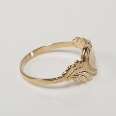 "Thanks for shopping our vintage estate store. We tend to sell well below wholesale and truly hope you enjoy all of our items. Many of the items are one of a kind, so please enjoy scrolling through the pictures and hopefully something will catch your eye. Brown spots are from camera or reflections. Estate 14k yellow gold monogram cursive capital A heart ring. Custom made ring for our shop. Ring size: 3 Setting: 7.5mm 1/4\" to 3/8\" Band width: 1.4mm Weight: 1.12 grams Marked 14k and it's sweet. Victorian 14k Gold Jewelry With Hallmark, Victorian Jewelry In 14k Gold With Hallmark, Vintage Tarnish Resistant Initial Ring For Anniversary, Vintage Initial Ring For Anniversary, Tarnish Resistant, Vintage Tarnish-resistant Initial Ring For Anniversary, Vintage Yellow Gold Hallmarked Jewelry, Heirloom Initial Ring Tarnish Resistant For Anniversary, Gold Initial Ring With Hallmarks In 14k Gold, 14k Gold Initial Ring With Hallmarks