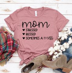 "Mom Stressed Blessed Sometimes A Mess T-shirt, Family T-shirt, Mom T Shirt, Best Gift For Mom, Mother's Day, Bear Mama Shirt, Best Mom Shirt, Mama Tshirt, Gift For Mom, Gift For Mother, Gift For Mama, Funny Shirt, Funny Mom Shirt, Funny Mothers Gift This updated unisex essential fits like a well-loved favorite. Super soft cotton and excellent quality print makes one to fall in love with it over and over again. ------------- Fabrication ------------- 100% Combed ring spun cotton Made by speciall Nurse Definition, Nursing School Shirt, Teacher Definition, Nursing School Shirts, Definition Shirt, Nursing Shirt, Nurse Appreciation Gifts, Who You Love, Beste Mama