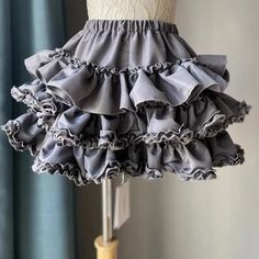 Gothic Pompon Mini Skirt – Pastel Kitten Party Skirted Petticoat With Ruffles, Party Can-can Petticoat With Tiered Skirt, Voluminous Ruffled Petticoat, Party Mini Skirt With Ruffles, Party Skirt With Layered Hem And Voluminous Fit, Party Skirt With Layered Voluminous Hem, Voluminous Party Skirt With Layered Hem, Party Mini Flared Skirt With Ruffle Hem, Party Skirt With Tiered Ruffles