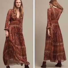 Beautiful Maxi Dress Nwt Size 10. With Warm Earthy Tones ,Bohemian Type Design & Side Zip. This Beauty Can Be Dressed Up With Heels/Booties Or Worn More Casually With Sandals/Flats. Dress Has Been Kept In A Smoke/Pet Free Home. Offers Welcome Halter Top Maxi Dress, Anthropologie Maxi Dress, Multicolor Maxi Dress, Maxi Dress Long Sleeve, A Line Maxi Dress, Beautiful Maxi Dresses, Maxi Sundress, Embroidered Maxi Dress, Maxi Slip Dress