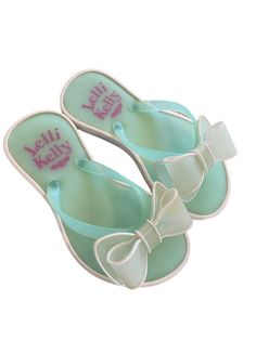 lelli kelli girls sandals flip flops big bow new size 8. Super cute and comfy very good Quality Kelli Kelly Pastel green with white Cute Slide Sandals With Eva Material, Cute Slide Sandals In Eva, Cute Eva Slide Sandals, Cute Plastic Slide Sandals, Beach Sandals With Bow And Round Toe, Casual Summer Flip Flops With Bow, Summer Bow Flip Flops With Open Toe, Summer Beach Flip Flops With Bow, Cute Plastic Sandals For The Beach