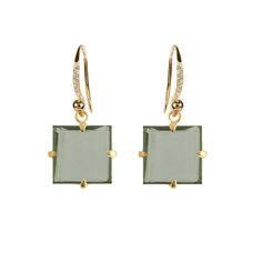 The Tabitha Earrings, crafted from semi-precious stones, feature a fish hook closure and showcase a unique, art deco-inspired colorful square design. Notably lightweight, they offer both style and comfort. View this post on Instagram A post shared by 𝔹𝕠𝕦𝕟𝕜𝕚𝕥 𝕁𝕖𝕨𝕖𝕝𝕣𝕪 (@bounkitnyc) Luxury Rectangular Gemstone Earrings, Modern Earrings With Rectangular Stone Gift, Modern Earrings With Rectangular Stone For Gift, Modern Rectangular Stone Earrings For Gifting, Chic Rectangular Evening Earrings, Elegant Rectangular Earrings With Gemstone Accents, Elegant Jewelry With Rectangular Pendant And Matching Earrings, Elegant Rectangular Gemstone Accented Earrings, Elegant Rectangular Gemstone Accent Earrings