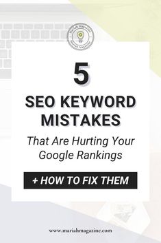 Are you making any of these 5 SEO keyword mistakes that are preventing you from getting results? Don't let them kill your SEO ranking. Let's fix them before it's too late! // Mariah Magazine -- #seo #onlinebusiness #blogger #keywording #seoranking Seo Explained, Search Engine Marketing Sem, Seo Packages, Seo Keywords, Google Ranking, Seo Ranking, Keyword Research, On Page Seo, Competitor Analysis