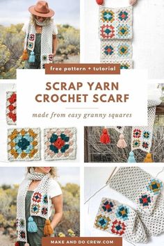 Discover a beautiful and easy crochet project with this free granny square scarf pattern from Make and Do Crew. Perfect for beginners, this pattern allows you to create a cozy and stylish chunky crochet scarf using granny squares. Learn how to combine granny squares into a long scarf while using leftover yarn from your stash. Whether you're making it for yourself or as a DIY gift, this versatile scarf is suitable for both men and women. Visit our blog for more scarf patterns.