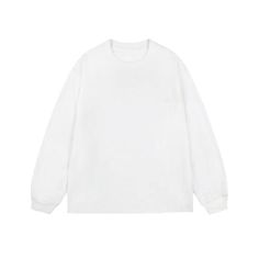 Elevate your wardrobe with the elegant AG Long Sleeve Shirt. Crafted with premium materials, this shirt offers a sophisticated and exclusive style. Its long sleeves provide warmth and versatility, making it perfect for any occasion. Embrace luxury with this must-have piece. Features: -100% Cotton -Crew Neckline -Dropped Shoulder -Graphic -Regular fit -Unisex style White Long Sleeve Sweatshirt For Winter, Plain Solid Long Sleeve Shirt, Classic Long Sleeve Plain Shirt, Oversized Long Sleeve Tops For Workwear, Classic Crew Neck Shirt For Winter, Solid Color Plain Long Sleeve Shirt, Classic Relaxed Fit Shirt For Winter, Classic Relaxed Fit Winter Shirt, Relaxed Fit Long Sleeve Tops For Work