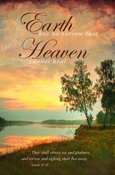 a book cover with the words earth has never that heaven cannot't heal it