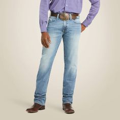 This is go-anywhere, do-anything denim. Ready to work hard or play hard, our relaxed-fit M2 has a stackable, boot-cut leg for a classic look. M2 Relaxed Stirling Stretch Boot Cut Jean | Men's M2 Relaxed Stirling Stretch Boot Cut Jeans in Shasta, Size: 32 X 34 by Ariat How To Stretch Boots, Stirling, Play Hard, Boot Cut Jeans, Cut Jeans, All Colors, Bootcut Jeans, Classic Looks, Boot Cut