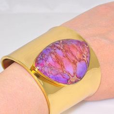 Charles Albert Alchemia Dragon Skin Purple Jasper Cuff Bracelet Purple Jasper, Dragon Skin, Ancient Cultures, Ocean Jasper, Precious Metals, Innovation Design, Handcrafted Jewelry, Cuff Bracelet, 6 Inches