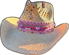 Western Style Straw Cap For Vacation, Western Style Cap Sun Hat For Vacation, Western Style Sun Hat For Vacation, Western Style Sun Hat Cap For Vacation, Fun Adjustable Brimmed Straw Hat, Western Mini Hats For Beach, Custom Hat Bands For Beach In Spring, Western Multicolor Sun Hat For Beach, Western Style Multicolor Sun Hat For Beach