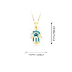 "Turquoise Hamsa Hand of Fatima Evil Eye Protection Charm Pendant Necklace in 14k Solid Gold-Turquoise Evil Eye Pendant- Dainty Handmade Protection Necklace-18inch. The Yellow Gold Hamsa Hand Evil Eye Necklace \"Protection\" for Women is composed of high quality 14 Karat Gold and glass/enamel. The evil eye figure is the most preferred amulet for eliminating the bad energy. Destroying the effects of bad looks, it offers a simple yet beautiful detail on your neck. 🔳WARRANTY🔳 *6 Months warranty. Blue Round Pendant Necklace For Good Luck, Blue Pendant Necklaces For Birthdays, Blue Pendant Necklaces For Birthday, Blue Round Pendant Necklace For May Birthstone, Blue Pendant Necklace For Birthday, Blue May Birthstone Round Pendant Necklace, Spiritual Blue Jewelry For Birthday, Spiritual Blue Jewelry For Birthdays, Personalized Blue Jewelry For May Birthstone