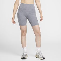 Up for a workout or down to chill, these biker shorts are the Ones that are ready for whatever you are. Their midweight, peachy-soft fabric stretches with your every move and dries quickly. Plus, a high waist is designed to meet your favorite cropped tops for a head-to-toe look that you can feel confident and comfortable in all day long. Functional Activewear With Built-in Shorts Above Knee, Athleisure Compression Shorts Above Knee, Functional Compression Athletic Shorts Above Knee, Functional Compression Shorts Above Knee, Compression Above Knee Athletic Shorts, Casual Biker Shorts With Built-in Shorts For Training, Compression Above-knee Shorts, Functional Compression Above-knee Shorts, Nike Stretch Shorts With Short Leg