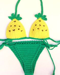 Crochet pineapple inspired boho swim suit by favoritelittlecorner Handmade Beachwear Swimwear For Sunbathing, Summer Crochet Stretch Swimwear, Handmade Beachy Swimwear With Triangle Top, Handmade Triangle Top Swimwear For Summer, Handmade Summer Swimwear For Pool, Cute Stretch Swimwear For The Beach, Cute Stretch Swimwear For Vacation, Handmade Poolside Swimwear Beachwear, Handmade Beachwear Swimwear For Poolside