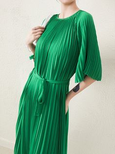 Sku CY-!109227 Material Polyester , Chiffon , Dacron Style Loose , Short Sleeves Feature Pleated , Solid Color Neckline Round-neck Occasion Casual , Urban , Stylish Selection Seasons Spring , Summer , Autumn Type Maxi Dresses Color BLUE,GREEN,KHAKI,CREAMY Size One_size Please consult the size chart we provide for this item's measurements to help you decide which size to buy.Please note: There may be 1-3cm differ due to manual measurement. CMINCH Bust Sleeve Length One_size 120 39 130 Model's inf Maxi Dress Online, Maxi Dress Green, Beauty Expert, Green And Khaki, Maxi Dress Blue, Maxi Dresses, Colorful Dresses, Blue Green, Round Neck