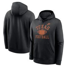 Comfortably support the Texas Longhorns in chilly temperatures with this Legacy Football Icon Club hoodie. Made by Nike, it features super-soft fleece lining brushed for added warmth and coziness. An adjustable hood and traditional pouch pocket provide extra coverage as you sport this Texas Longhorns pullover. Winter Sports Fleece Sweatshirt, Winter Fleece Sweatshirt For Sports Events, Fleece Sweatshirt For Winter Sports Events, Nike Long Sleeve Hoodie For Sports Events, Black Fleece Hoodie For Game Day, Winter Sportswear Hoodie For Fan Gear, Nike Fleece Hoodie For Fall, Nike Fan Apparel Hoodie, Nike Fleece Hoodie For Sports