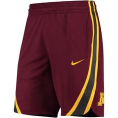 Represent your favorite team while you're running circles around your opponents in these Minnesota Golden Gophers Replica basketball shorts from Nike. Drawstring embedded in waistband Heat sealed graphics Replica Jersey Material: 100% Recycled Polyester Imported Inseam for size M measures approximately 12" Officially licensed Machine wash, tumble dry low Two pockets at side seams Outseam for size M measures approximately 24" Brand: Nike Sports Shorts With Team Logo For Sports Season, Basketball Team Spirit Shorts For Sports Season, Collegiate Athletic Shorts For Sports Events With Team Name, Basketball Athletic Shorts For Sports Season, Athletic Shorts For Basketball Season, Athletic Shorts With Team Logo For Sports Season, Sports Shorts With Team Logo For Sports Events, Sporty Team Logo Shorts For Sports Events, Collegiate Activewear In Team Colors For Gym