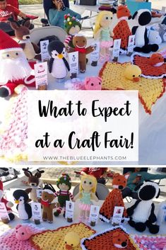 what to expect at a craft fair with lots of stuffed animals and other items on the table