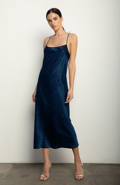 Midi Slip Dress + Navy Croc Silk – HARK + HAMMER Navy Slip Dress, Bias Slip Dress, Silk Bridesmaid Dresses, Kyle Richards, Slip Dresses, Target Dresses, Midi Slip Dress, Navy Midi Dress, Dreamy Dress