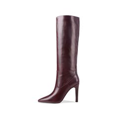 Shop Maroon Dance Boots Pointy Toe Stiletto Knee High Boots color Maroon for Dancing Club, Music Festival, Night Club, Work with worldwide Free shipping & Free return. Knee High Boots Heel, Stiletto Knee High Boots, High Boots Heel, Dancing Club, Dance Boots, Boot Stand, Knee Length Boots, Club Music, Boots Heel