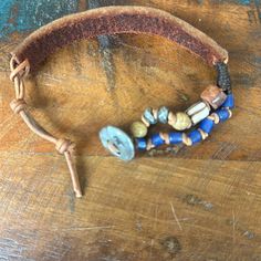 Many Roads Adjustable Leather Wrap Lapis, Stone And Silver Unisex Bracelet By Jes Maharry. New In Box. Hand Wrapped Brown Leather Jewelry, Artisan Brown Leather Bracelets, Multicolor Leather Bracelets As A Gift, Multicolor Leather Beaded Bracelets As Gift, Artisan Brown Leather Bracelet, Bohemian Leather Bracelets For Everyday Wear, Artisan Hand Wrapped Leather Bracelet, Artisan Hand-wrapped Leather Bracelet, Bohemian Leather Bracelet For Everyday Wear