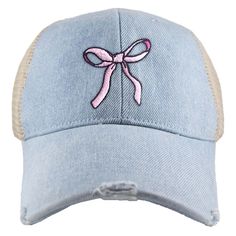 Looking to add a touch of sweetness to your accessory lineup? Say hello to our Coquette Pink Bow Wholesale Cute Trucker Hat! This isn't just any old hat, it's a must-have accessory that's all about casual chic. Picture a black distressed trucker hat with a pop of girly charm: an embroidered pink bow that adds just the right amount of flair to any outfit. Don't miss out on this trend-setting piece! Coquette Bow items are taking social media by storm, and this hat is no exception. Whether your customers are hitting the beach or hitting the streets, this cute trucker hat is the perfect blend of style and comfort. Stock up now and give your boutique that trendy edge it needs to stand out from the crowd. So, what are you waiting for, babes? Grab your wholesale order of Coquette Pink Bow Trucker Casual Baseball Cap Gift, Trendy Adjustable Brimmed Baseball Cap, Trendy Short Brim Trucker Hat For Spring, Spring Adjustable Curved Brim Trucker Hat, Adjustable Brimmed Baseball Cap For Spring, Spring Adjustable Cap Hat, Spring Flat Brim Trucker Hat, Trendy Spring Trucker Hat With Flat Brim, Spring Adjustable Trucker Hat With Curved Brim