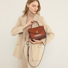 Free U.S. shipping. Style: Vintage , color:Brown, suite for season：Spring, Summer, Autumn, Winter ，Anniversary, Going out, Hanging out, Material Genuine Leather, Women's Brown Leather Vintage Flap Shoulder Message Bag Elegant Brown Bag With Top Carry Handle, Luxury Brown Shoulder Bag For Work, Brown Top Handle Bag For Work, Brown Work Bags With Detachable Handle, Luxury Brown Satchel With Flap, Elegant Brown Bag With Detachable Strap, Brown Workwear Bags With Detachable Handle, Luxury Brown Flap Satchel, Brown Shoulder Bag With Detachable Handle For Business