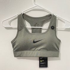 Last Price Nike Women's Victory Padded Compression Sports Bra Ah8645-091 Grey Dri-Fit Padded Removable Lightweight Dri Fit Racerback Nike Activewear With Built-in Padding For Sports, Nike Supportive Functional Activewear, Nike Functional Medium Support Activewear, Nike Functional Activewear With Medium Support, Nike Sweat Resistant Sportswear, Nike Compression Activewear For Sports, Fitted Go-dry Sports Bra For Sports Events, Nike Technical Activewear For Sports, Casual Fitted Sports Bra For Training