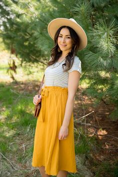 Tie Midi Skirt - $38.00 - 100% Cotton.    Do Not Bleach. Hang/Lay Flat to Dry. - Betsey's Boutique Shop Casual Tie Waist Midi Skirt, Casual Mustard Skirt, Sezane Midi Skirt, Bohemian Non-stretch Midi Skirt, Yellow Floral Print Midi Skirt, Boutique Shop, Lay Flat, Maxi Skirt, Dress Skirt