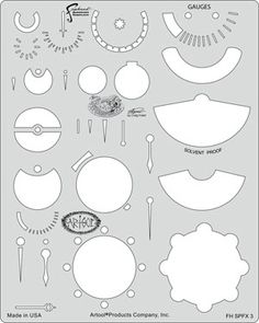 an image of paper cut outs for crafting with scissors, spoons and other items