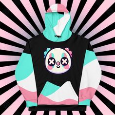 Clowncore Clown Hoodie Y2K Grunge Unisex Pastel Goth Long Sleeve Kidcore Hoodie 🖤 PRODUCT HIGHLIGHTS: All Designs made by me, Ali (DreamSage Original Designs)           * 95% recycled polyester, 5% spandex           * Fabric weight (may vary by 5 9.08 oz./yd.² (308 g/m²)           * Soft cotton-feel fabric face           * Brushed fleece fabric inside           * Double-lined hood with design on both sides           * Unisex style           * Overlock seams           * Fabric is OEKO-TEX 100 st Kawaii Hooded Sweatshirt With Graphic Print, Kawaii Cartoon Print Hoodie For Streetwear, Kawaii Streetwear Hoodie, Multicolor Cartoon Print Hooded Hoodie, Kawaii Anime Print Hooded Sweatshirt, Black Harajuku Hoodie With Cartoon Print, Winter Cartoon Print Hoodie For Streetwear, Green Techwear Hooded Hoodie, Harajuku Style Hooded Sweatshirt With Drawstring